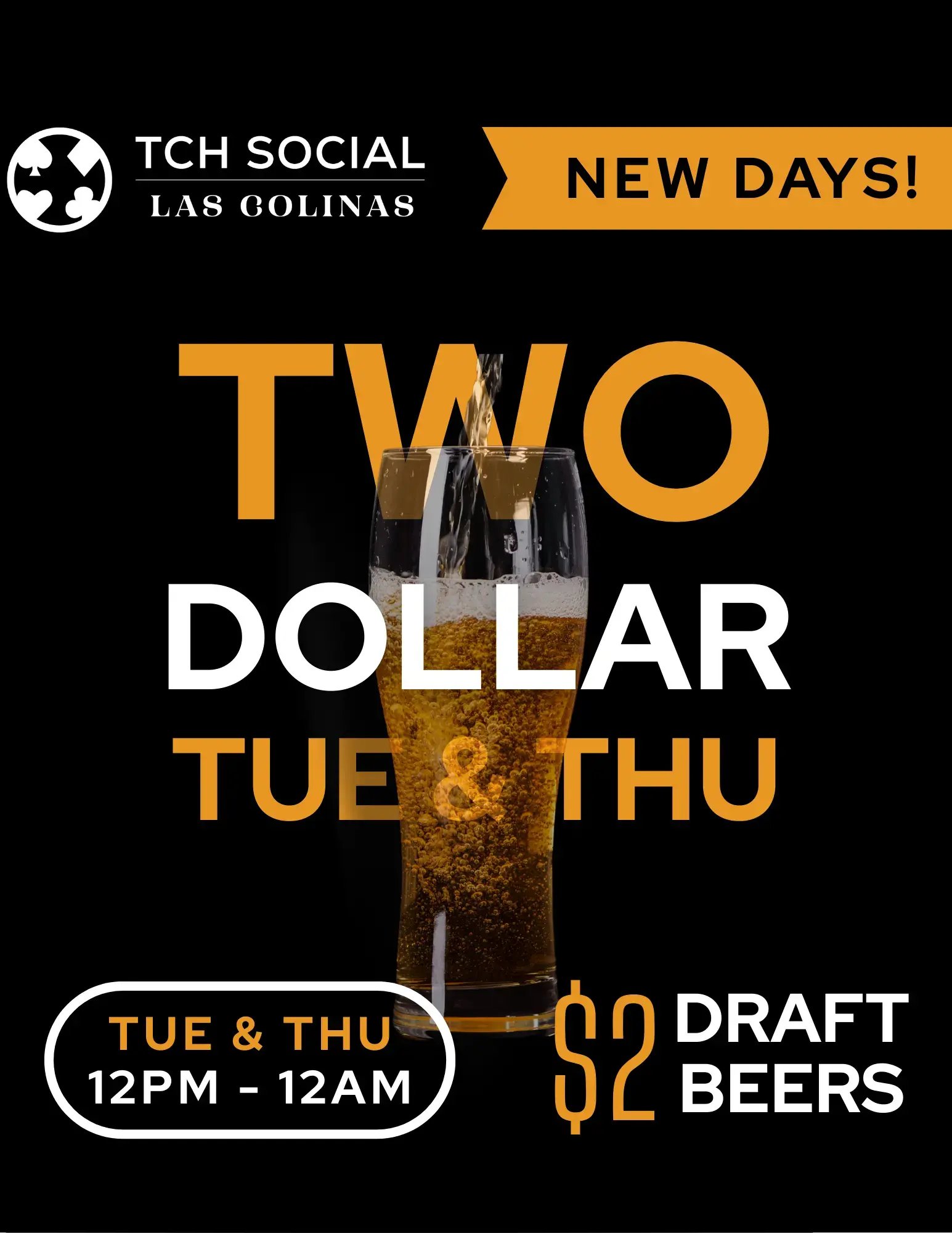 $2 Tue & Thu at TCH Social Las Colinas