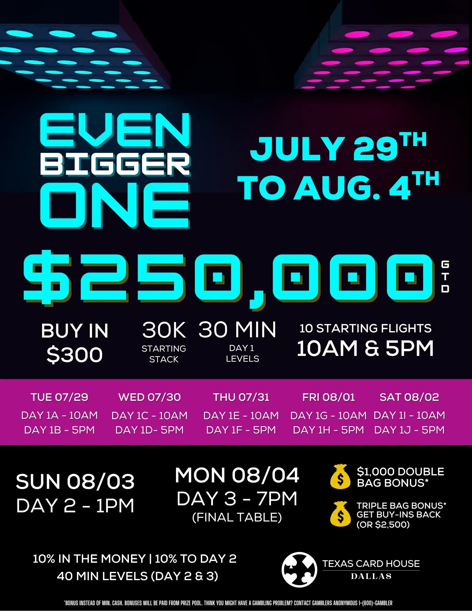 $250K GTD at TCH Dallas