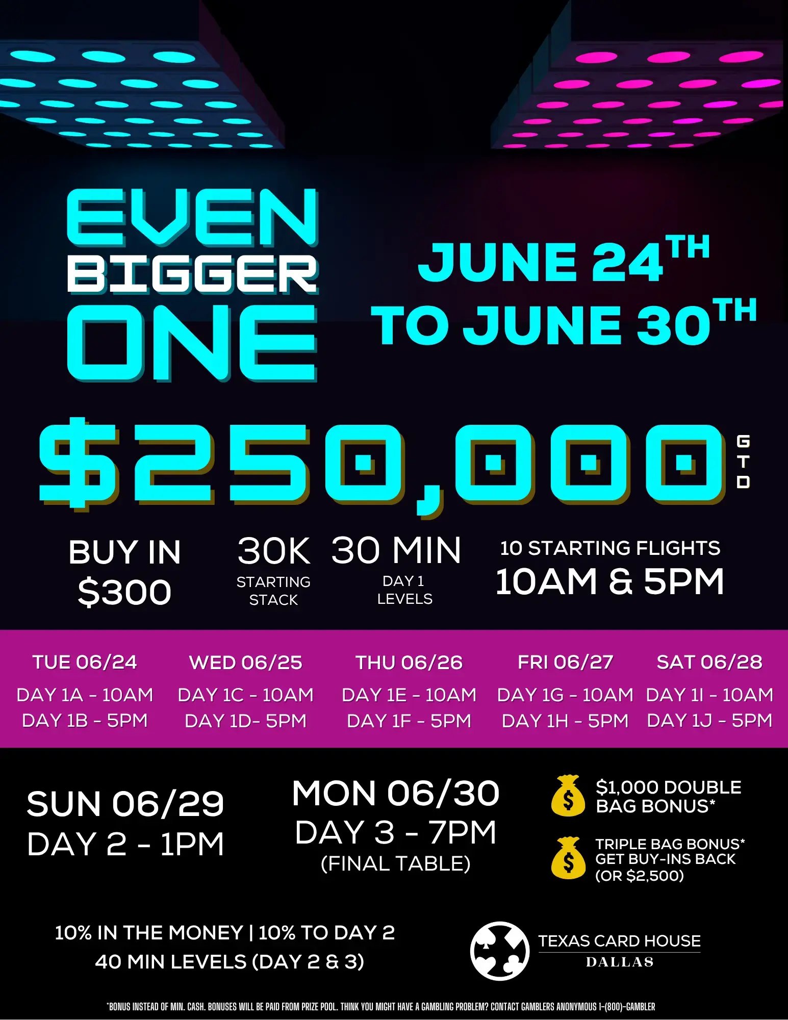 $250K GTD at Dallas