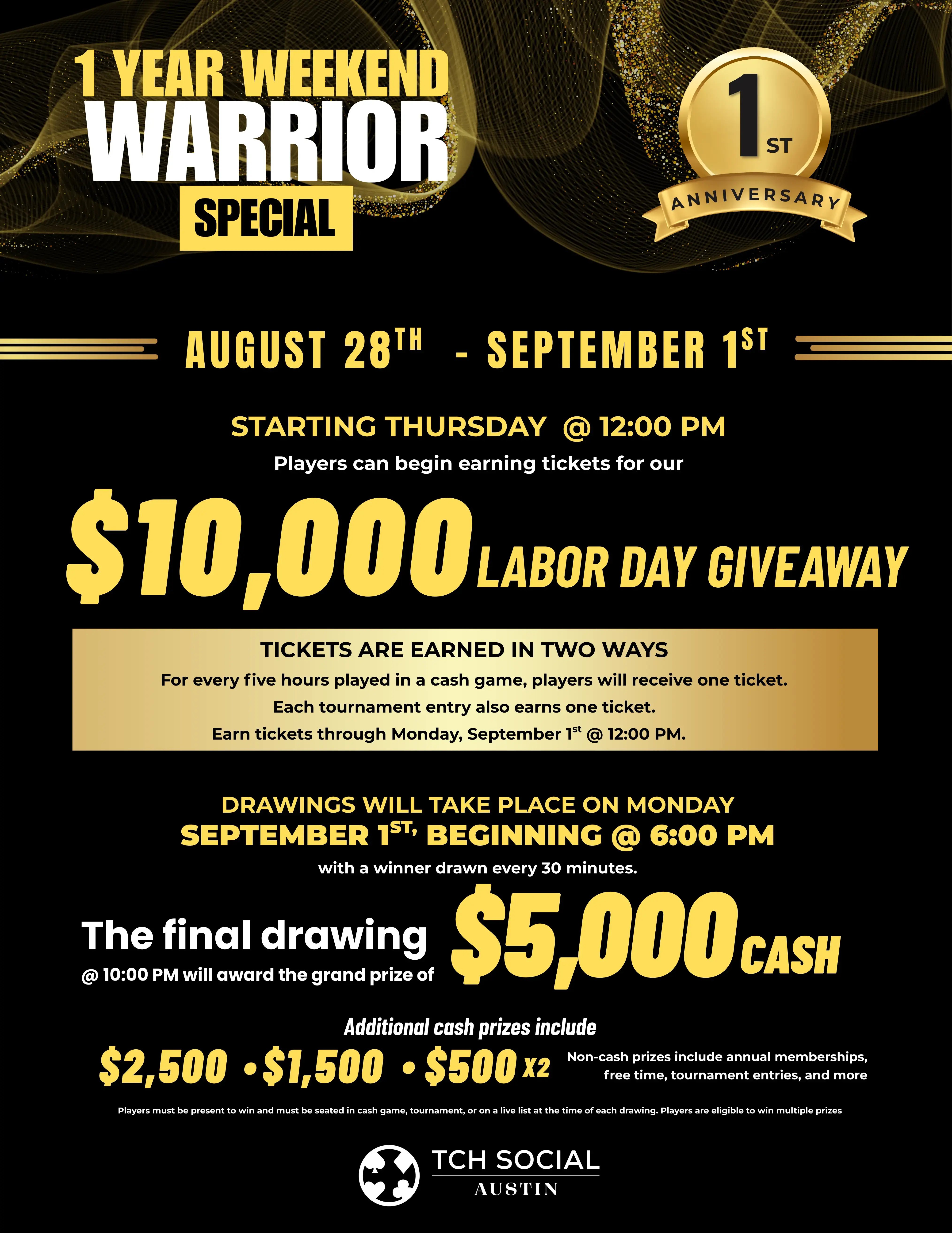 1 year Weekend Warrior