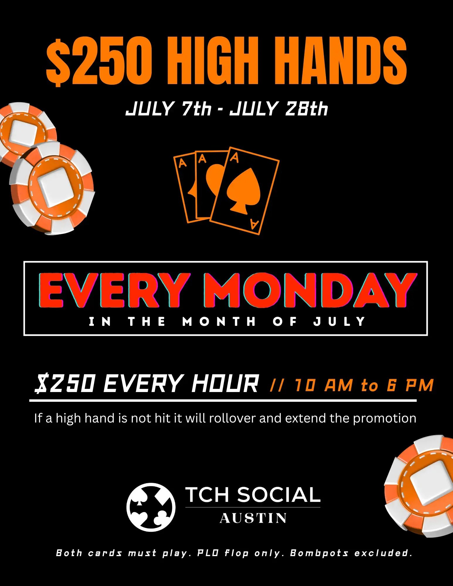 Monday High Hands at TCH Social Austin