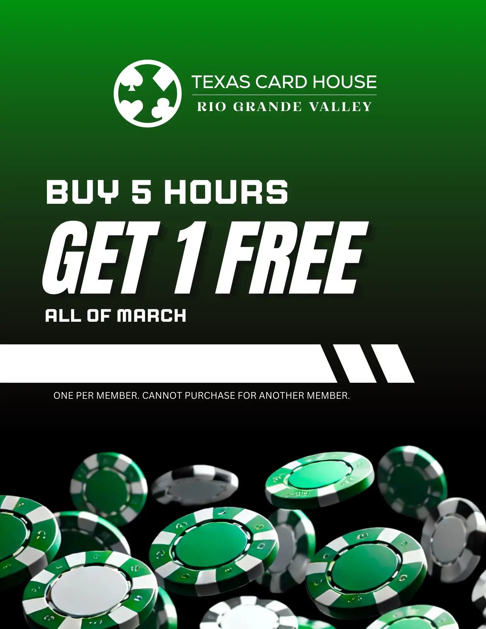 Buy 5 get 1 at TCH RGV