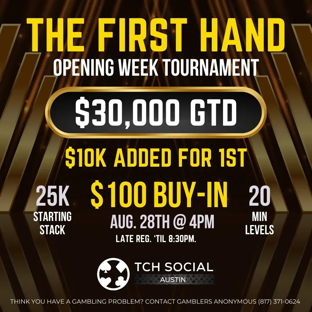 First Hand Tournament at TCH Social Austin