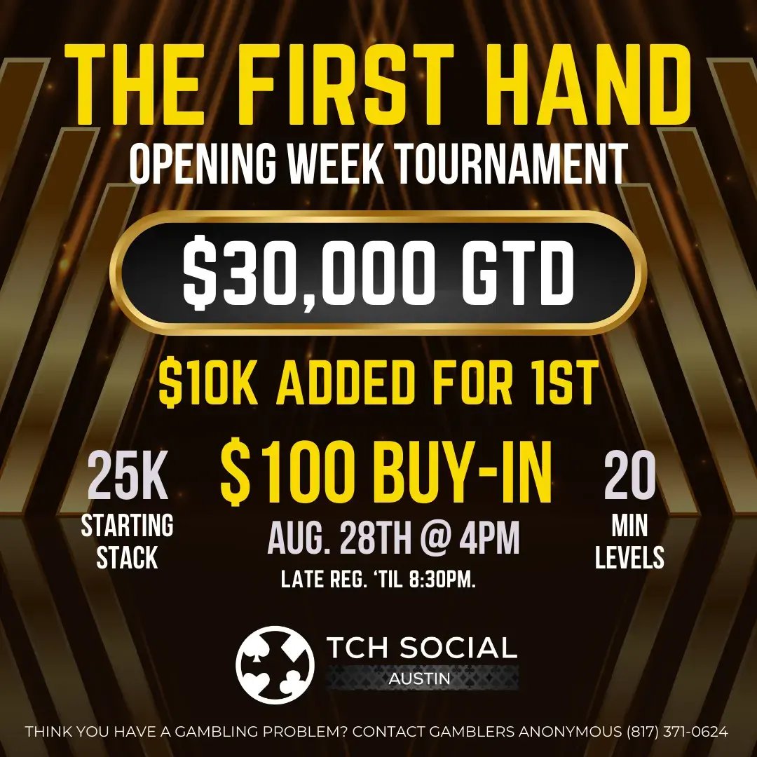 First Hand Tournament at TCH Social Austin