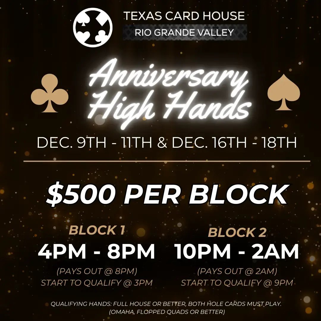 Anniversary High Hands at TCH RGV