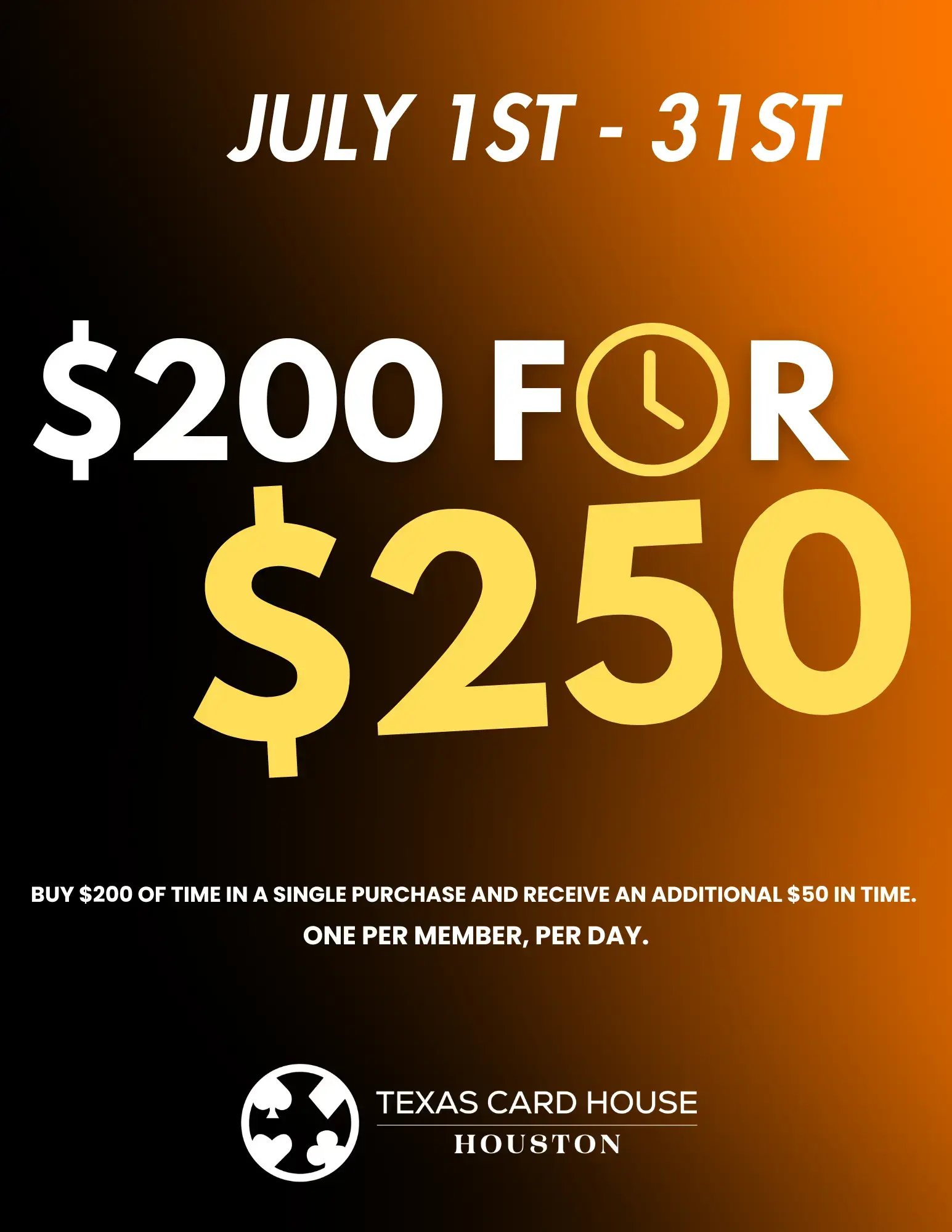 $200 for $250