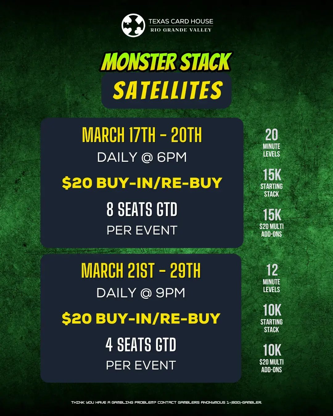 March Monster Satellites for TCH Rio Grande Valley