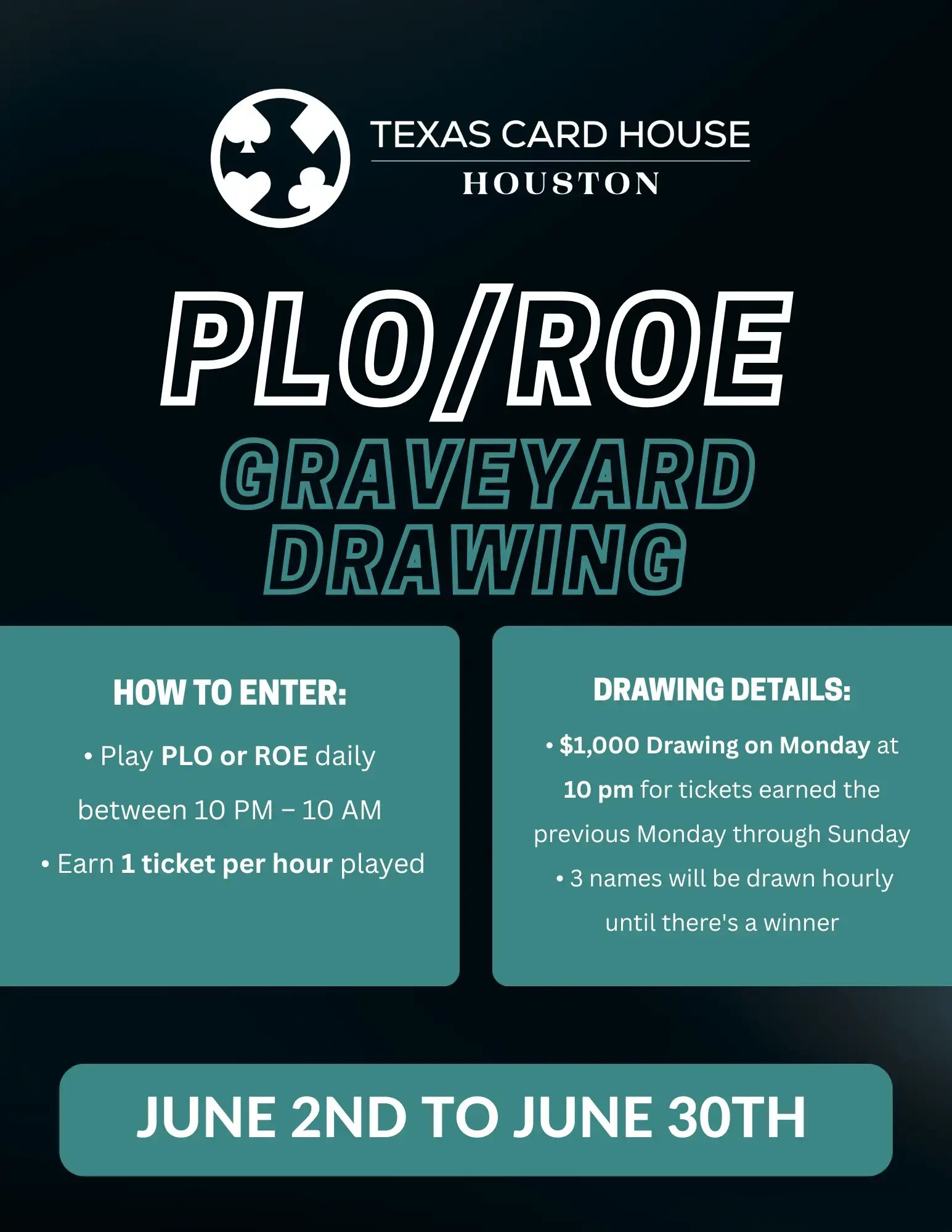 Graveyard PLO Drawings at TCH Houston