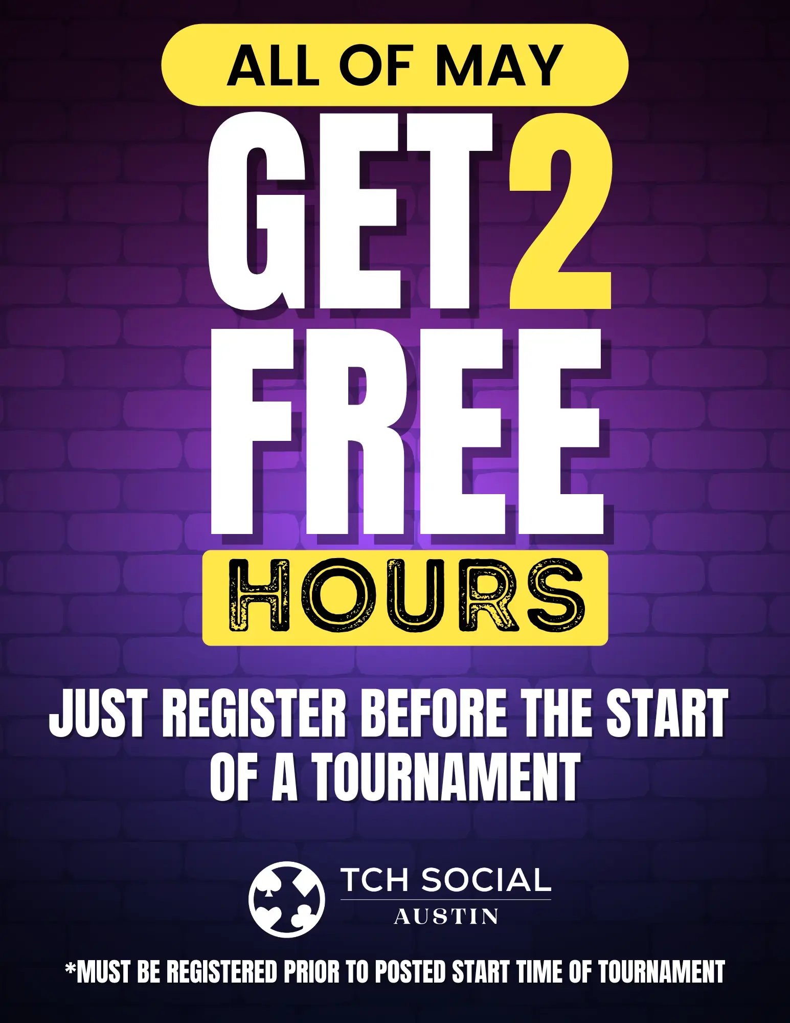 Pre Reg Bonus at TCH Social Austin