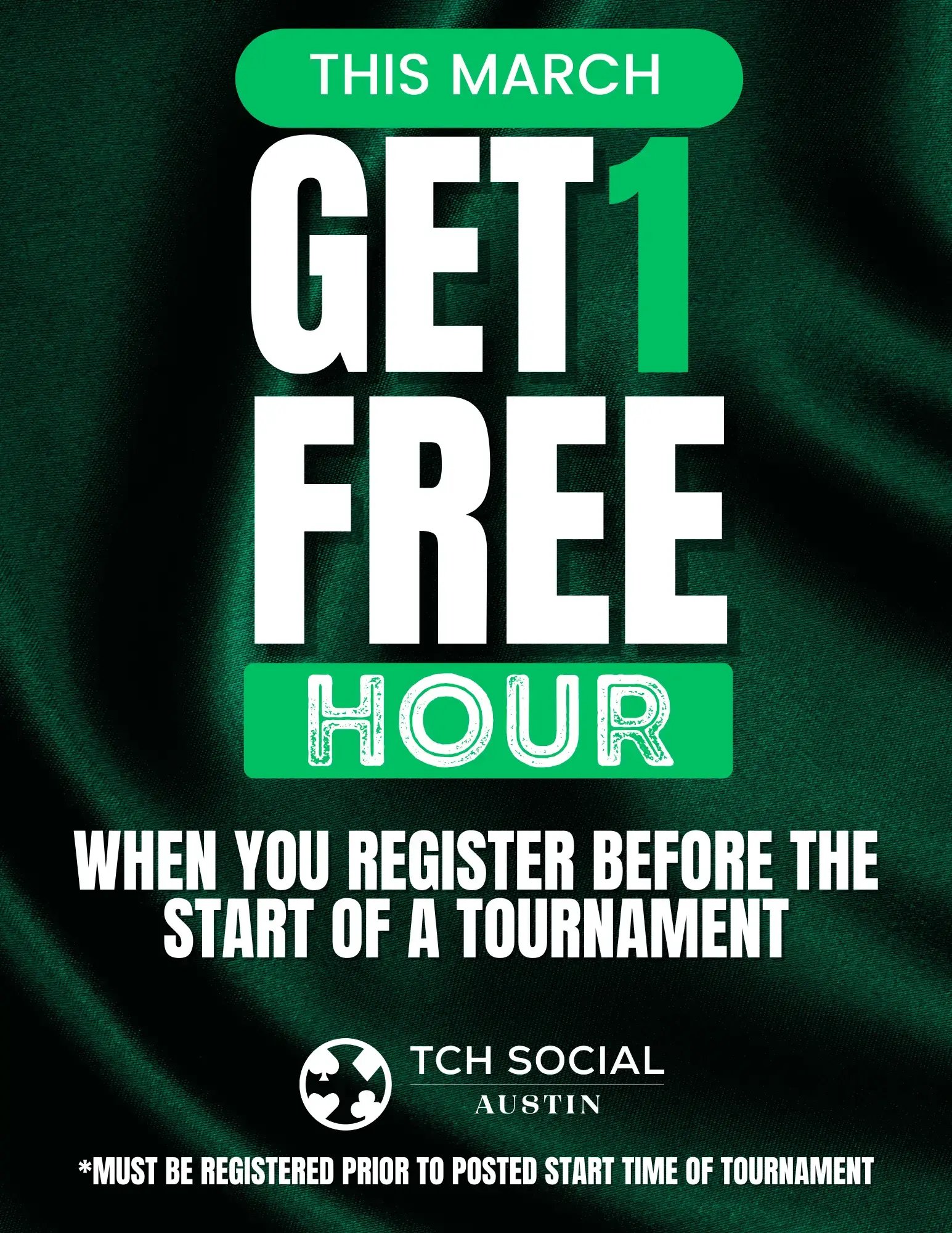 Pre Reg Promo at TCH Social Austin