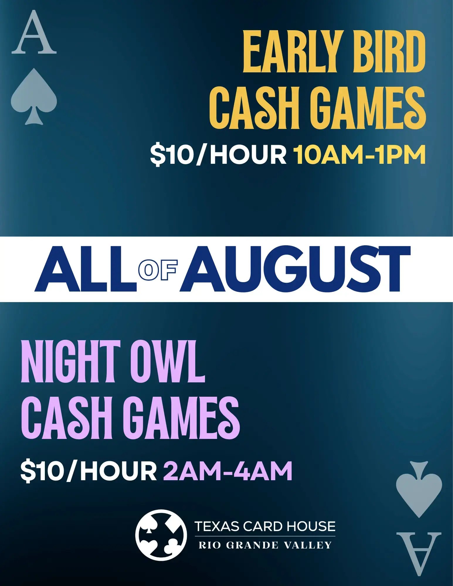 $10/Hr at select time slots