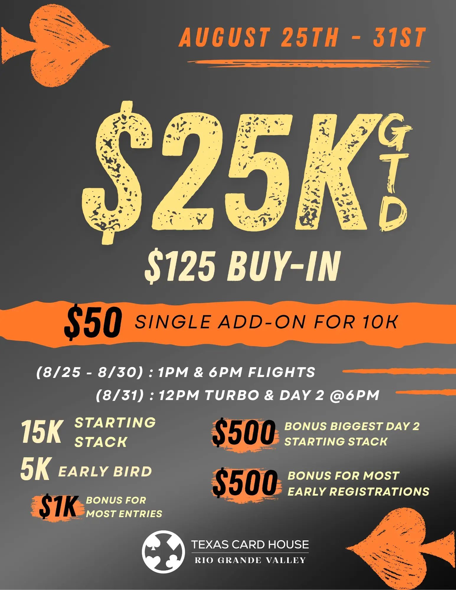 Rio Grande Valley's  $25K GTD