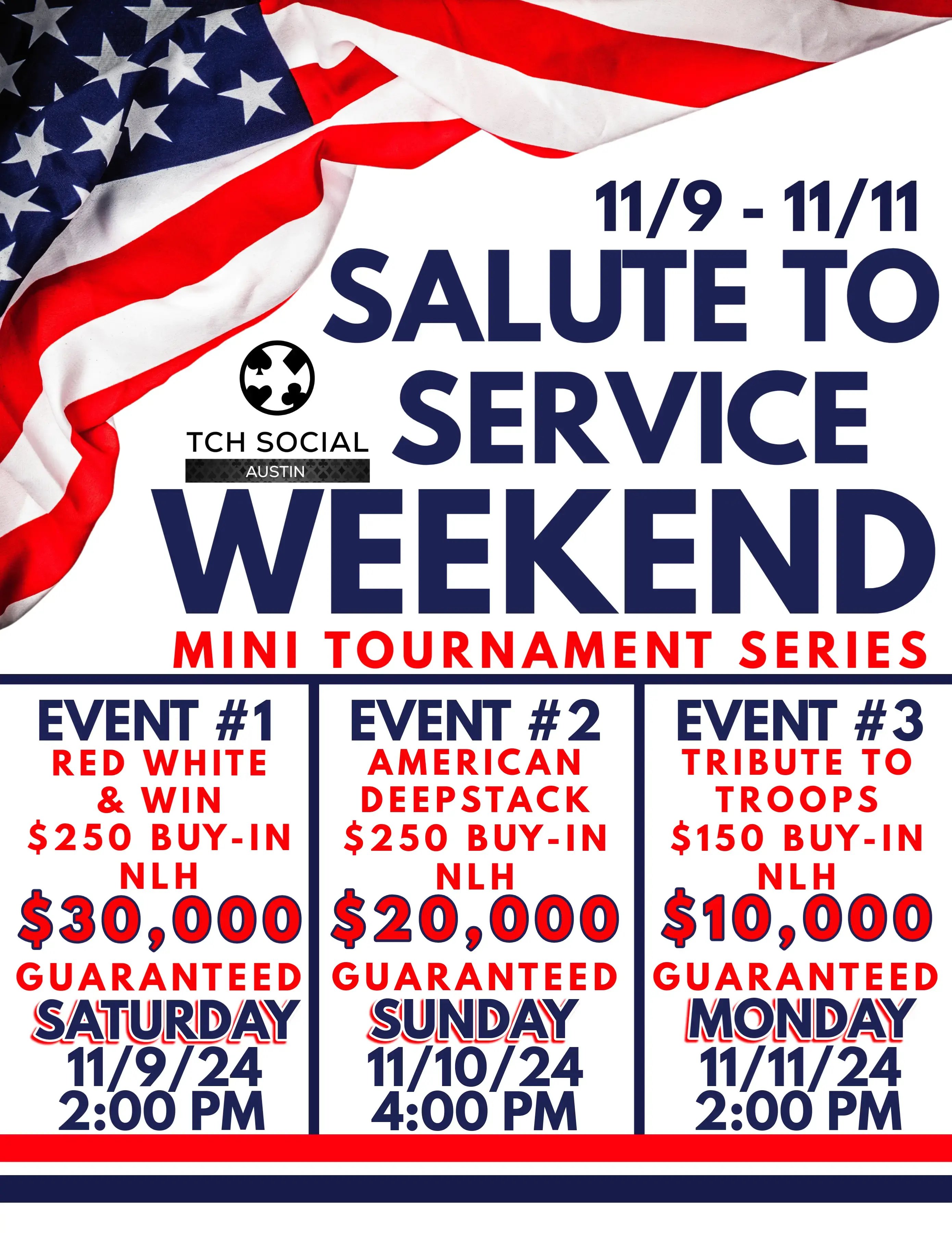 Salute To Service Tournament series at TCH Social Austin