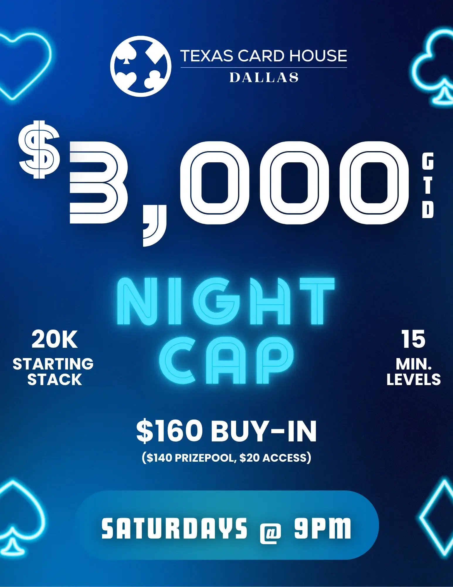 Sat 3K Night Cap at TCH Dallas