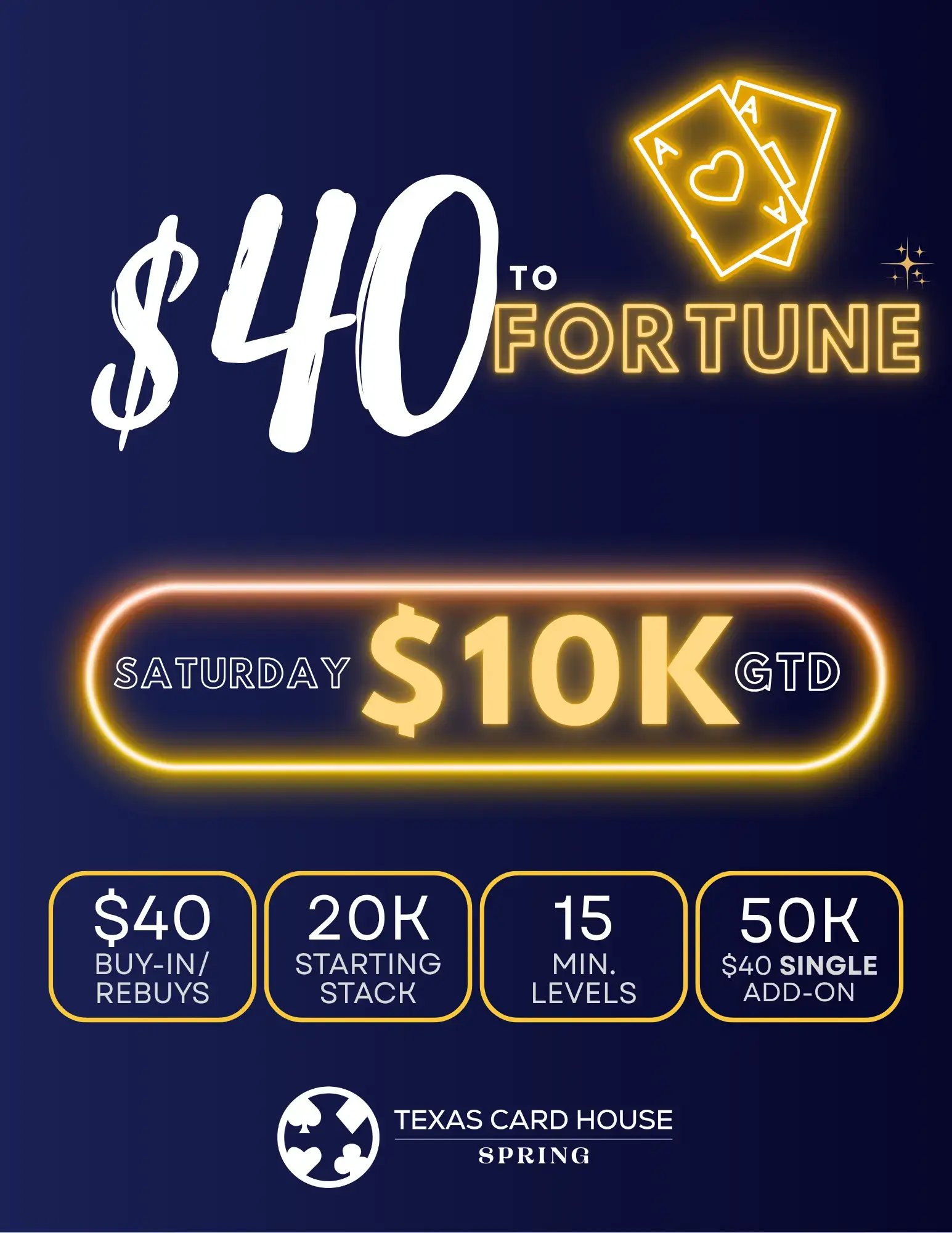 $40 to Fortune at TCH Spring