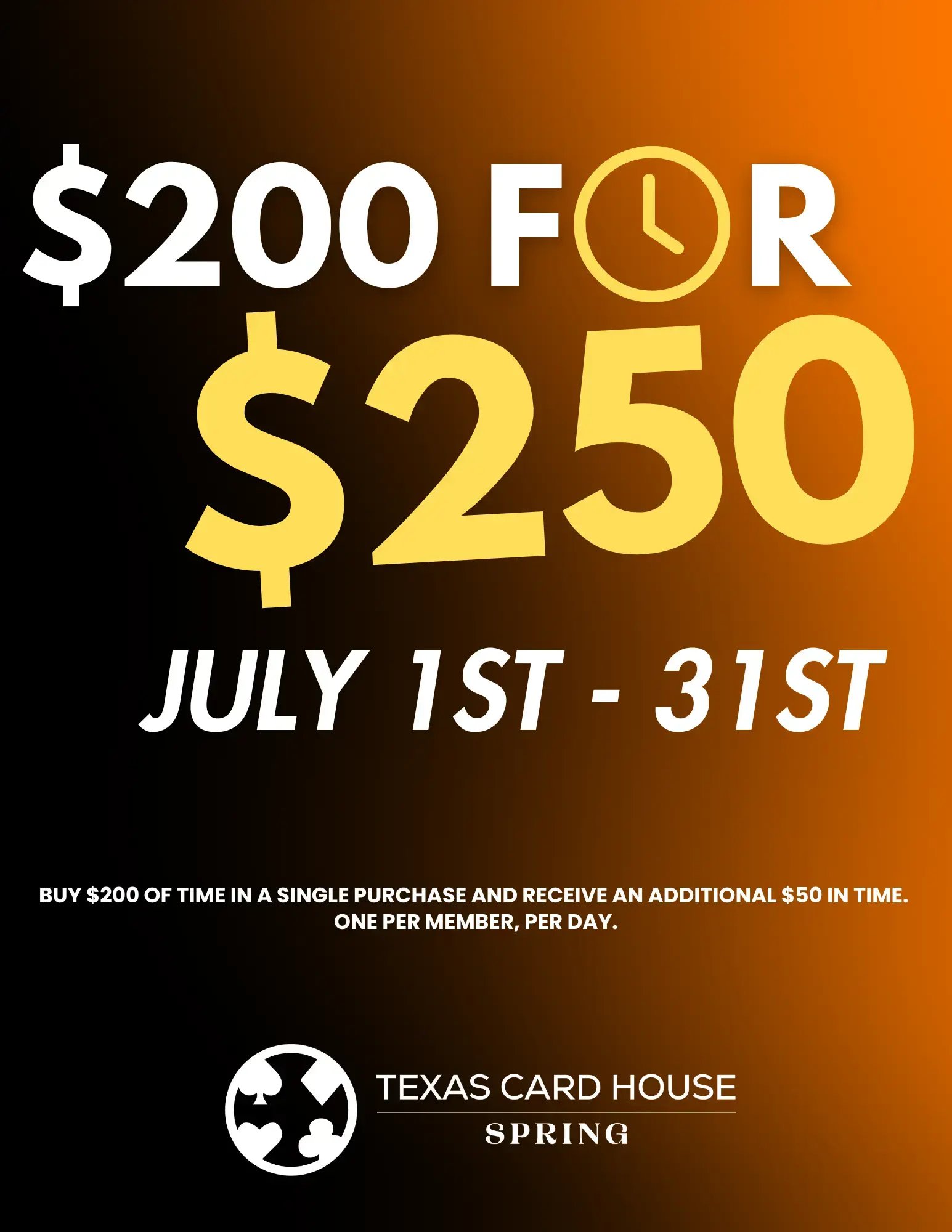 $200 for $250