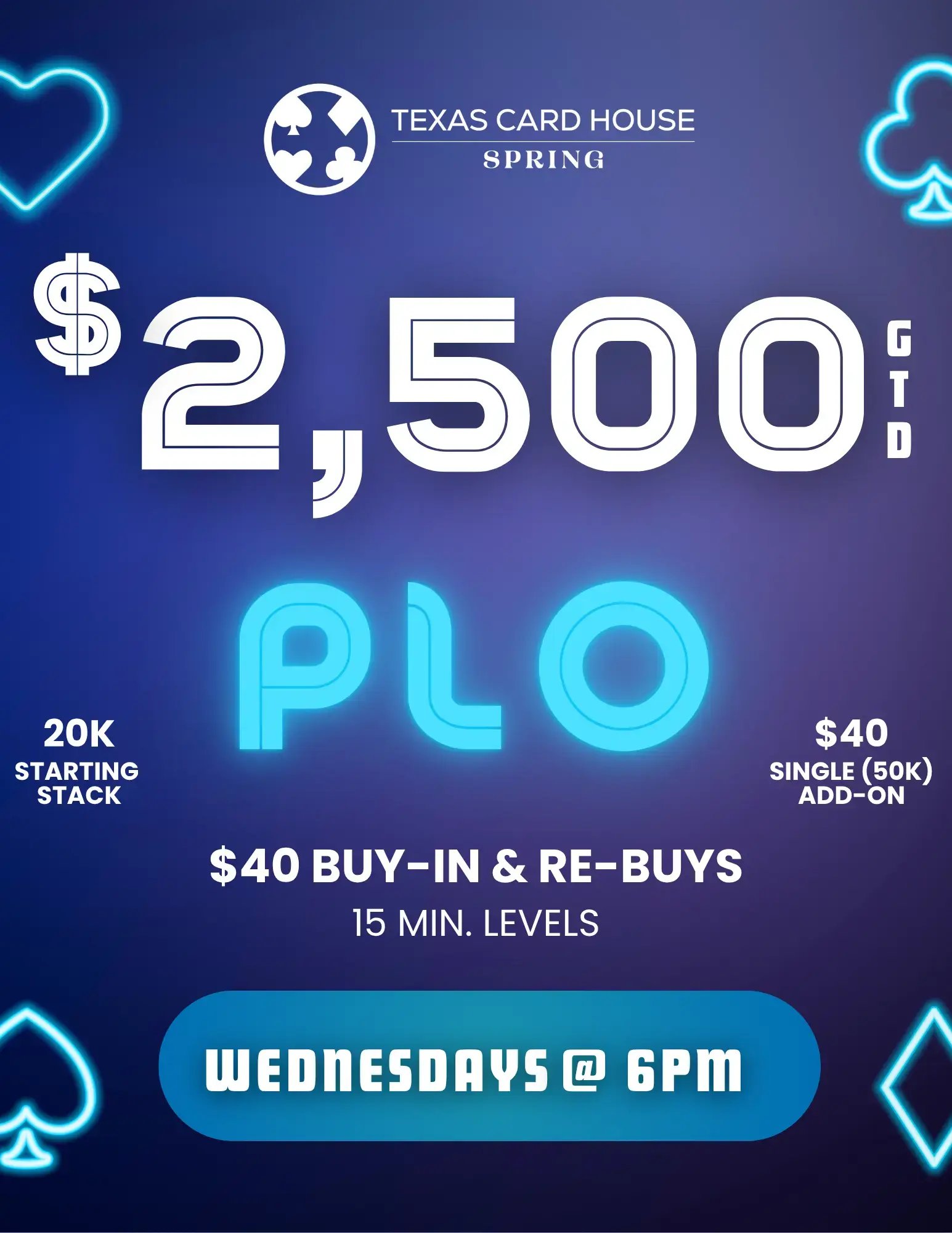 Wed Night PLO at TCH Spring