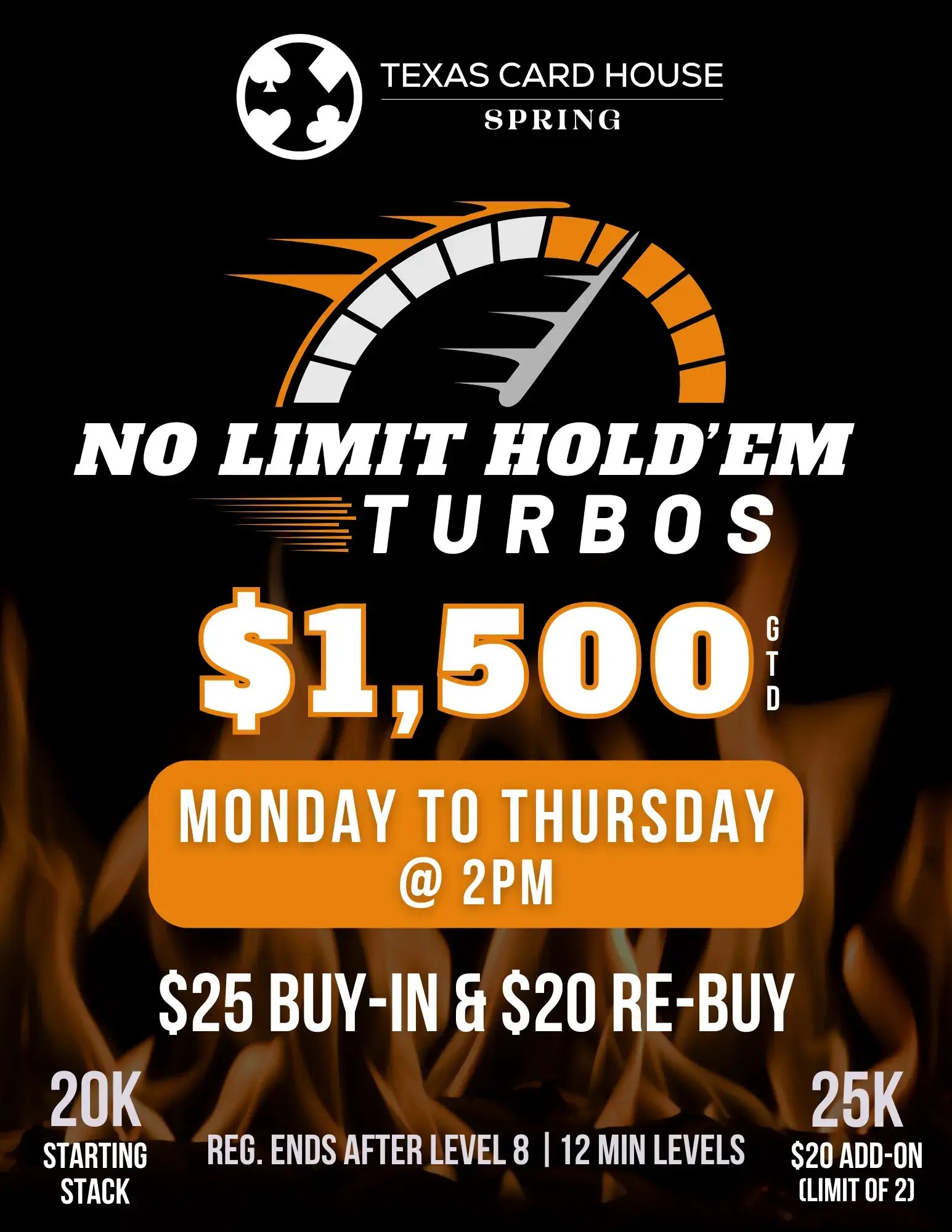 MON to THU NLH Turbos at TCH Spring